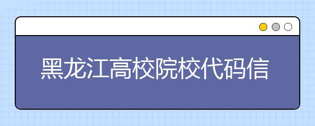 黑龍江高校院校代碼信息匯總整理，為您高考志愿保駕護(hù)航